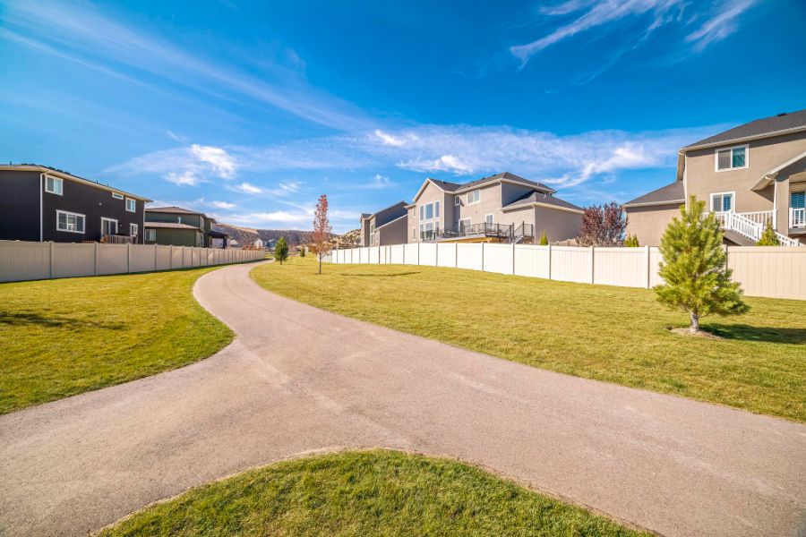 fencing on a housing estate